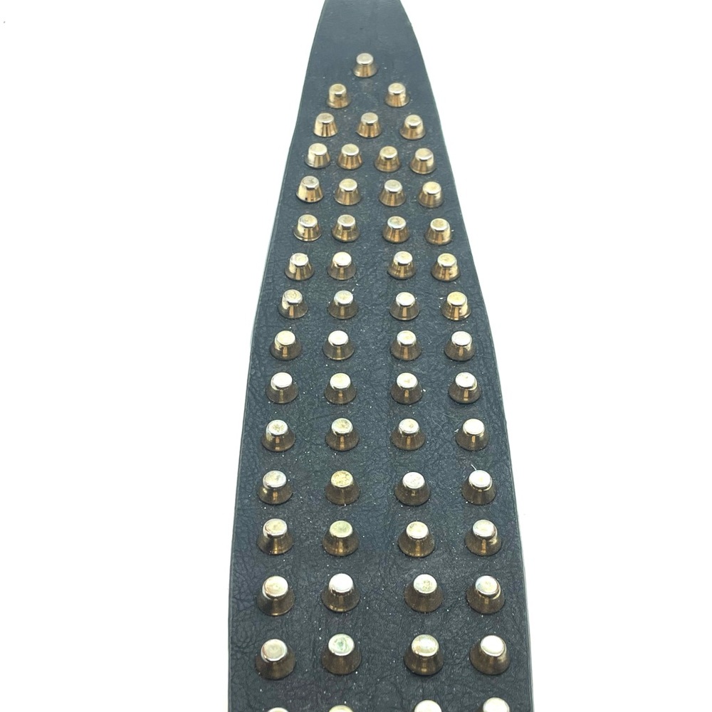 Studded Brown Leather Belt 28-32”